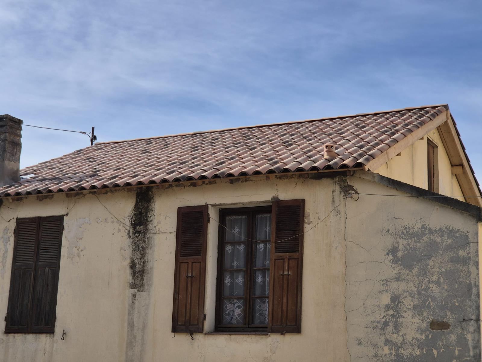 Pignon et toiture terminée